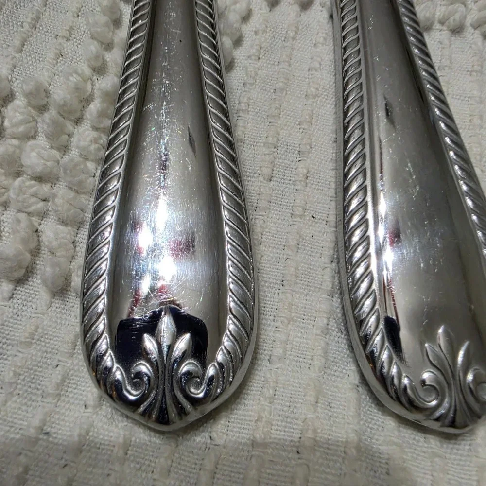 Lenox Tudor Bead Augusta Rope Edge‎ Dinner Knives Retired Flatware 9 1/4